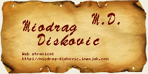 Miodrag Dišković vizit kartica